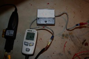 Ampmeters both Digital & Analog: Testing the Thermoelectric device