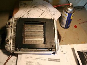 Heater Core Installed in Original Core with shield