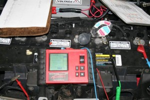 Servicing Testing and Recording Battery Pack Voltages